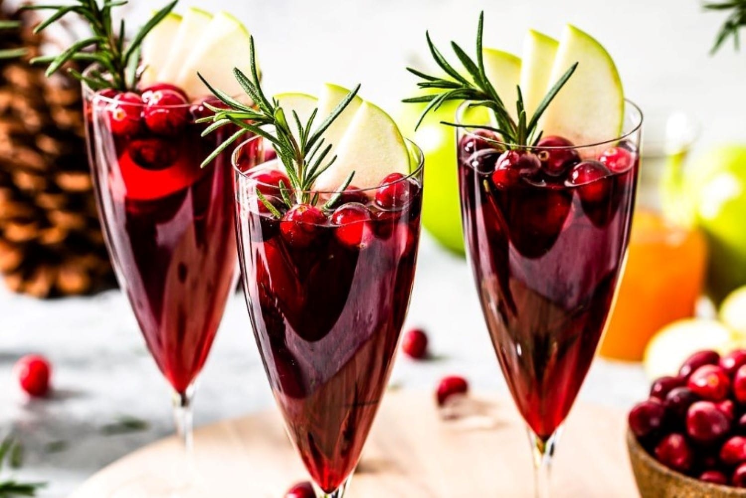 Get the Sparkling Cranberry and Apple Cocktail recipe