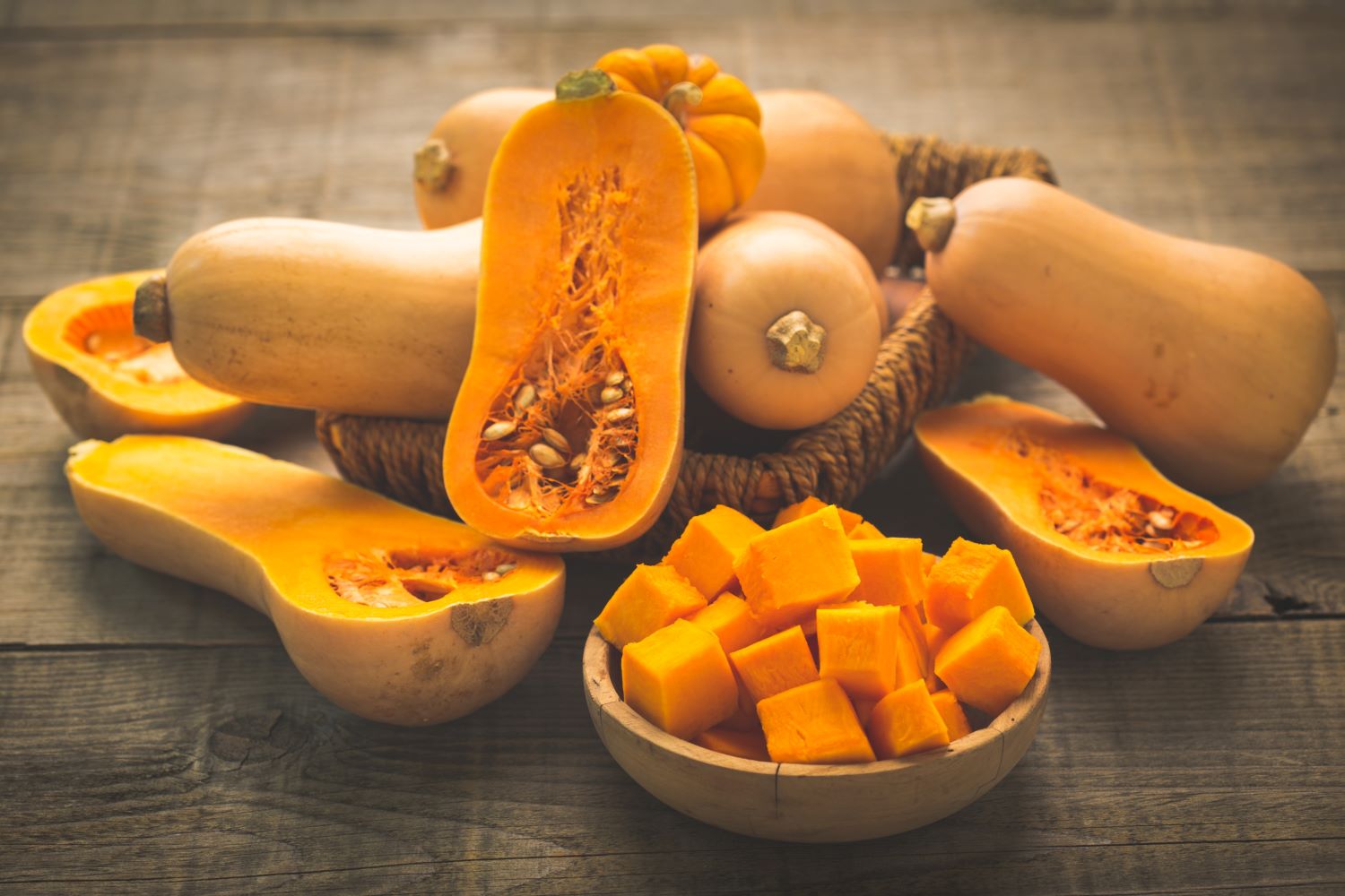 How to cut butternut squash whole