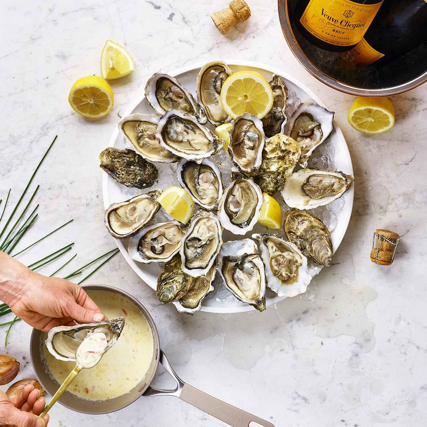 easy oyster recipes, oyster with champagne