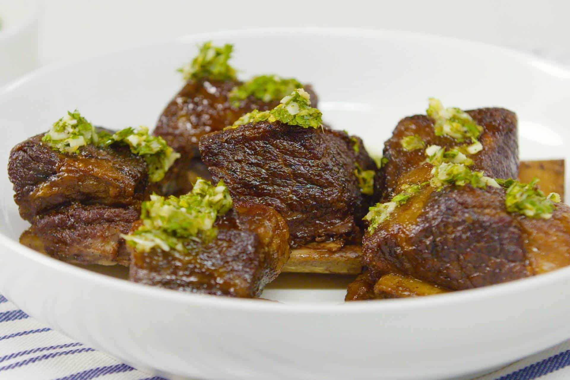 Slow Cooked Beef Short Ribs with Italian Gremolata