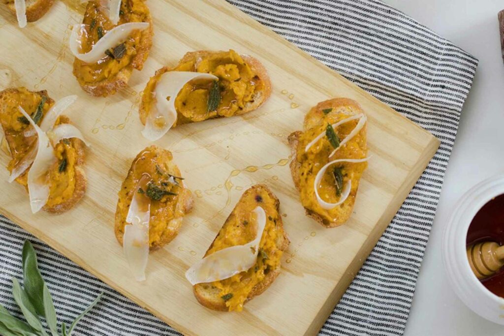 crostini with roasted butternut squash