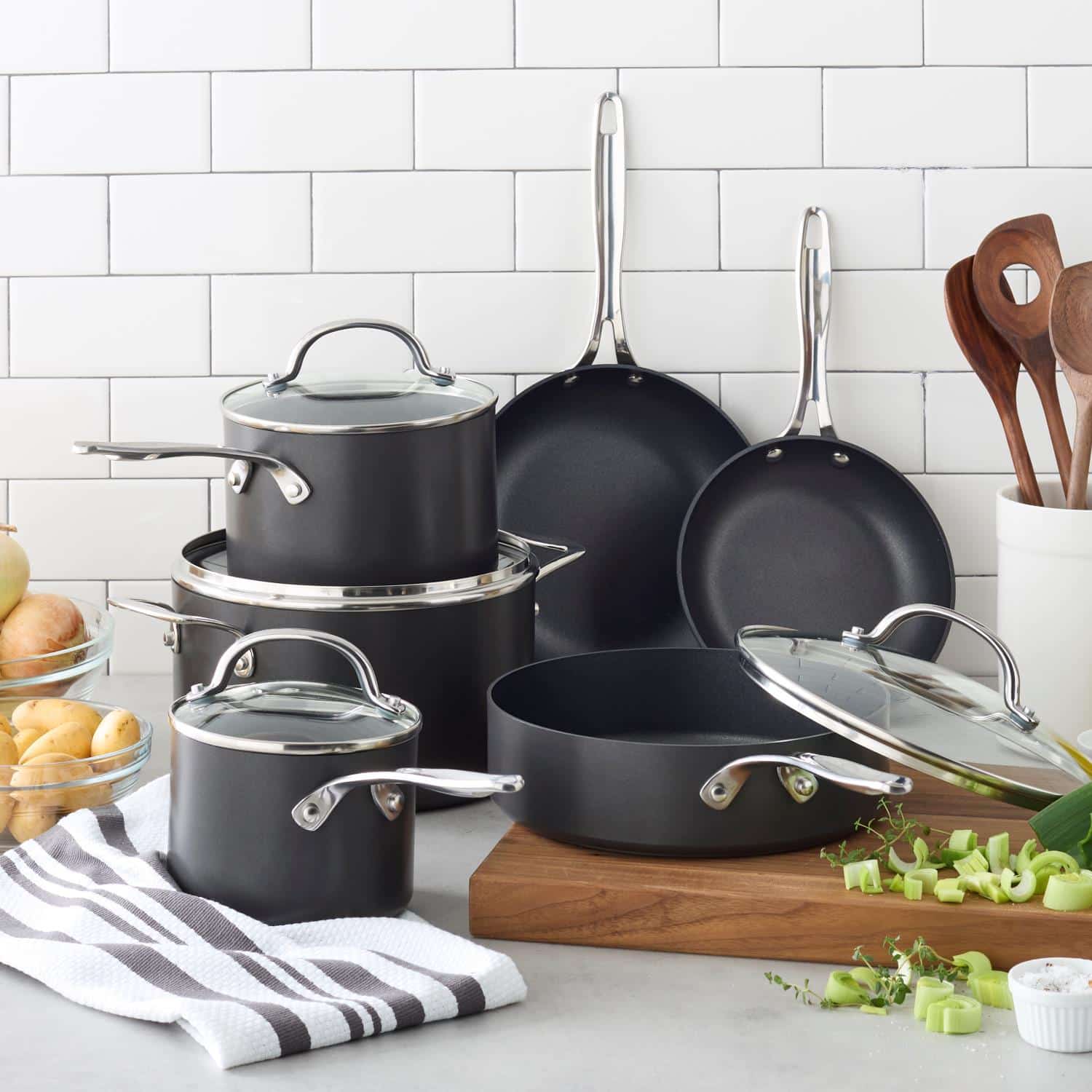 how to care for nonstick, can hard anodized aluminum be used on induction, dishwasher safe