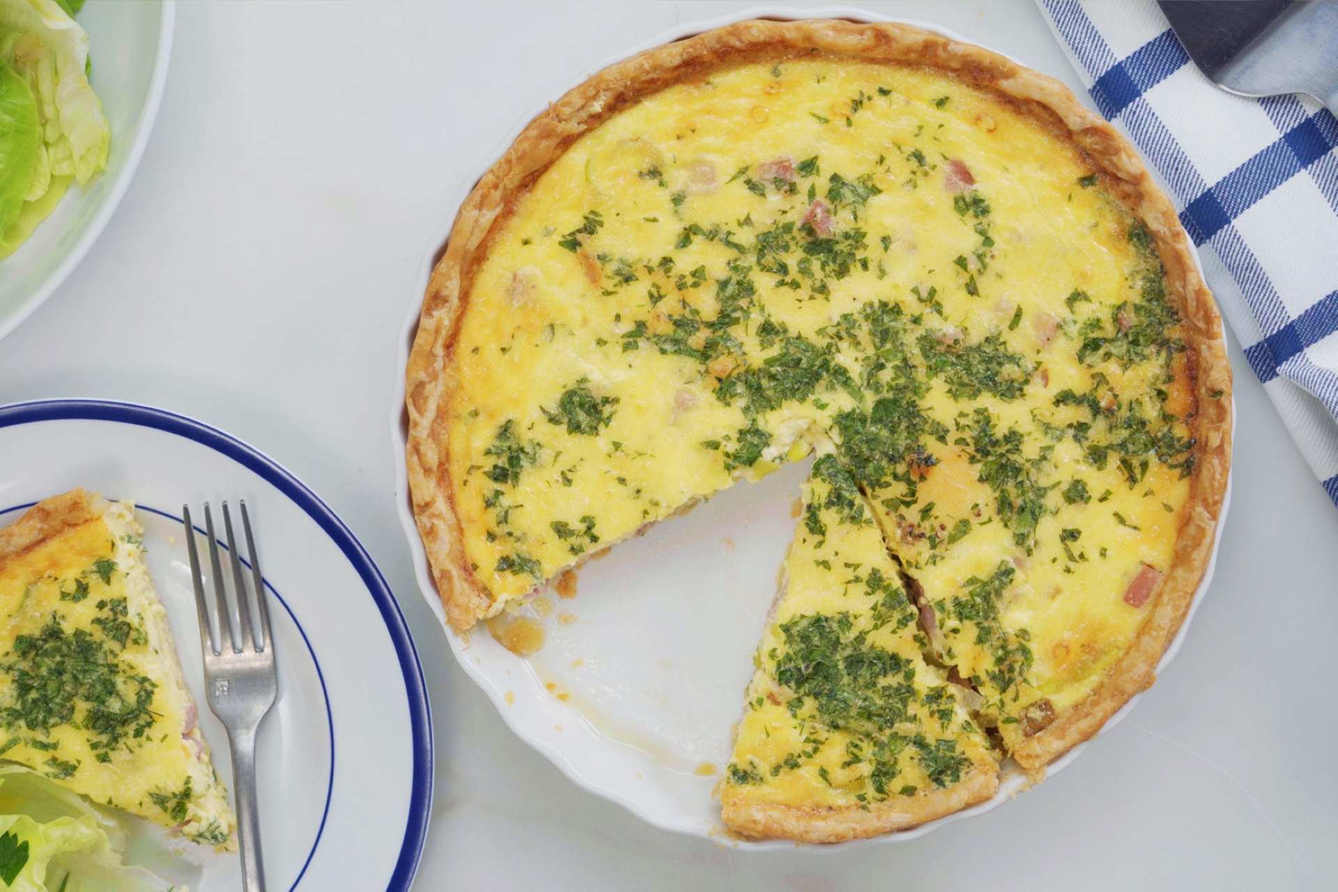 How To Make A Quiche (with Leeks, Parmesan, and Ham)