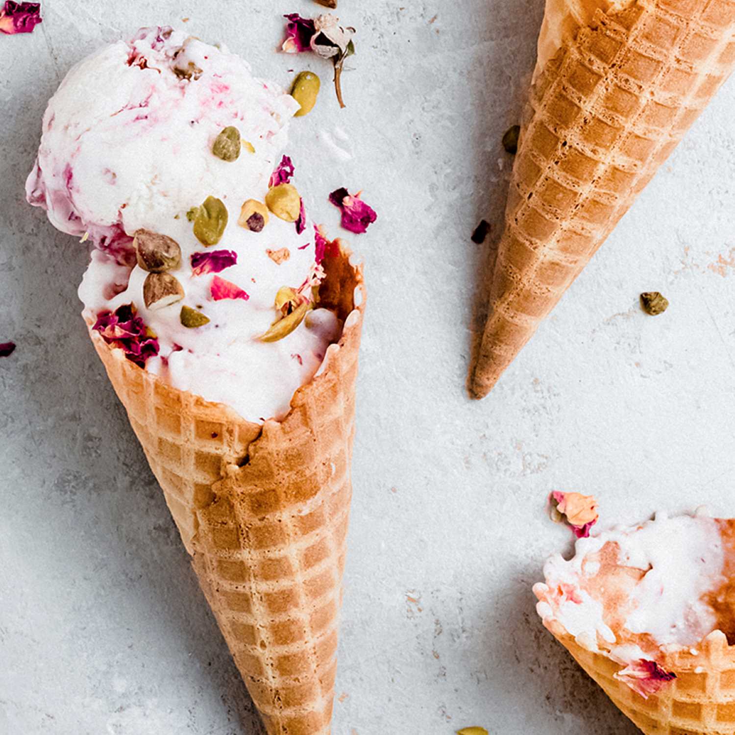edible flower recipes, rose ice cream recipe