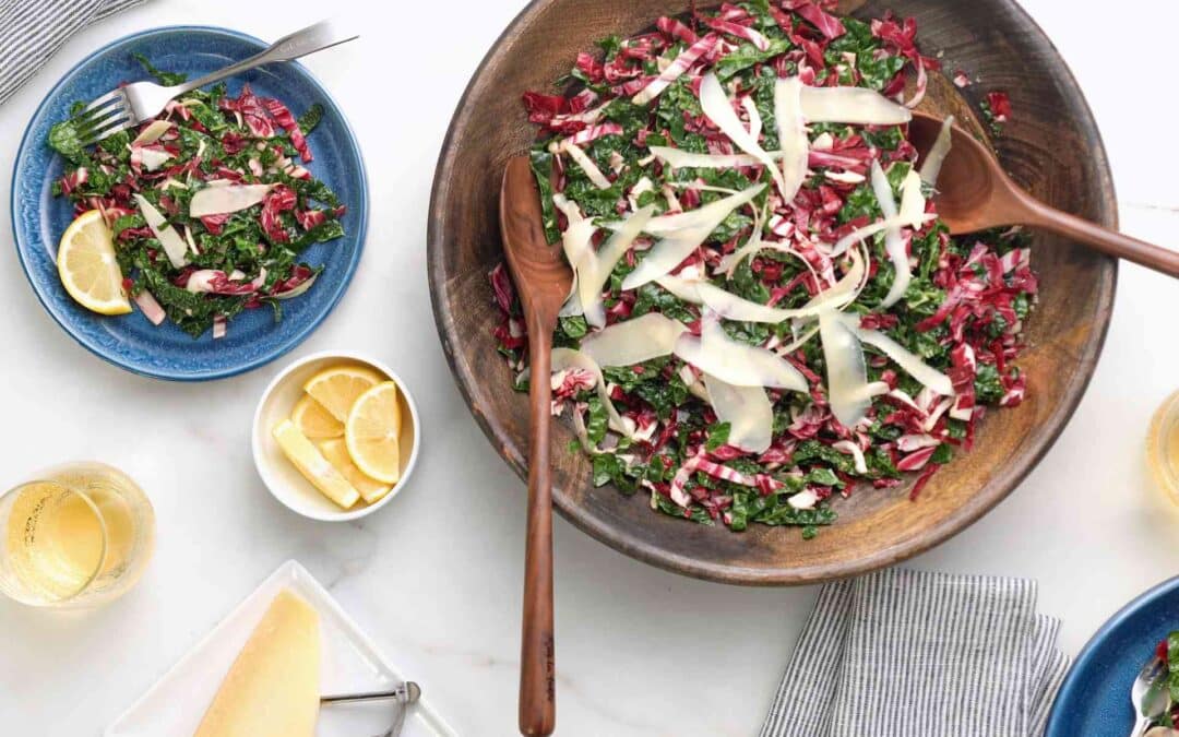 Kale and Winter Greens Caesar Salad