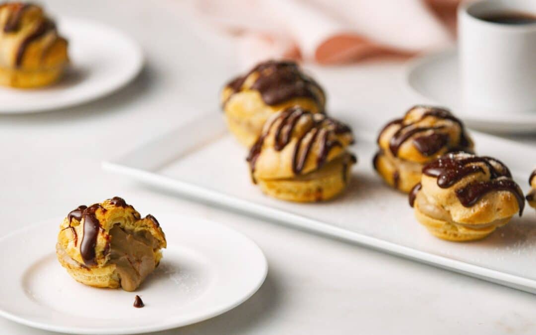 Cream Puffs with Coffee Pastry Cream Filling