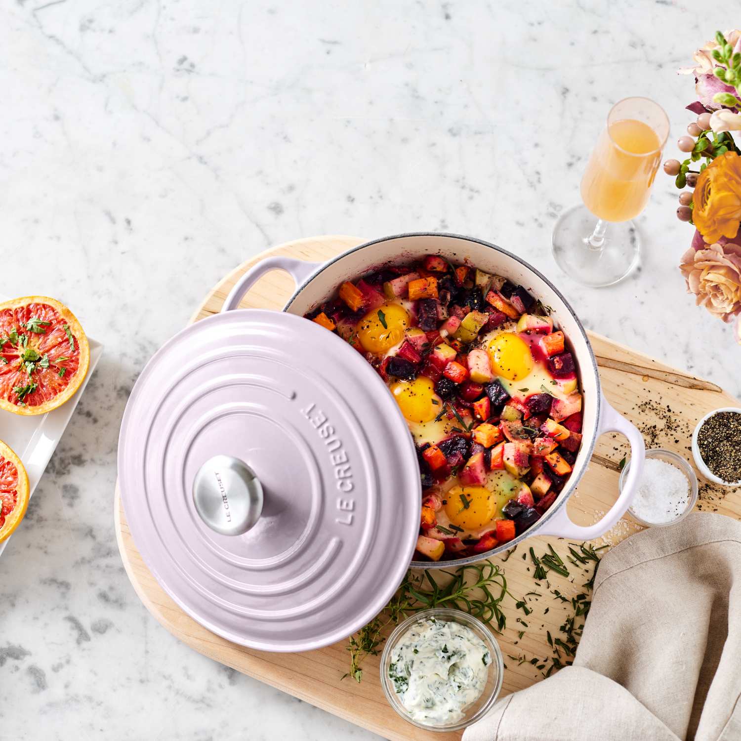 dutch oven recipes, spring dutch oven recipes, one pot spring meals, braised spring chicken, oven to table dinner ideas, dutch oven vegetable recipes